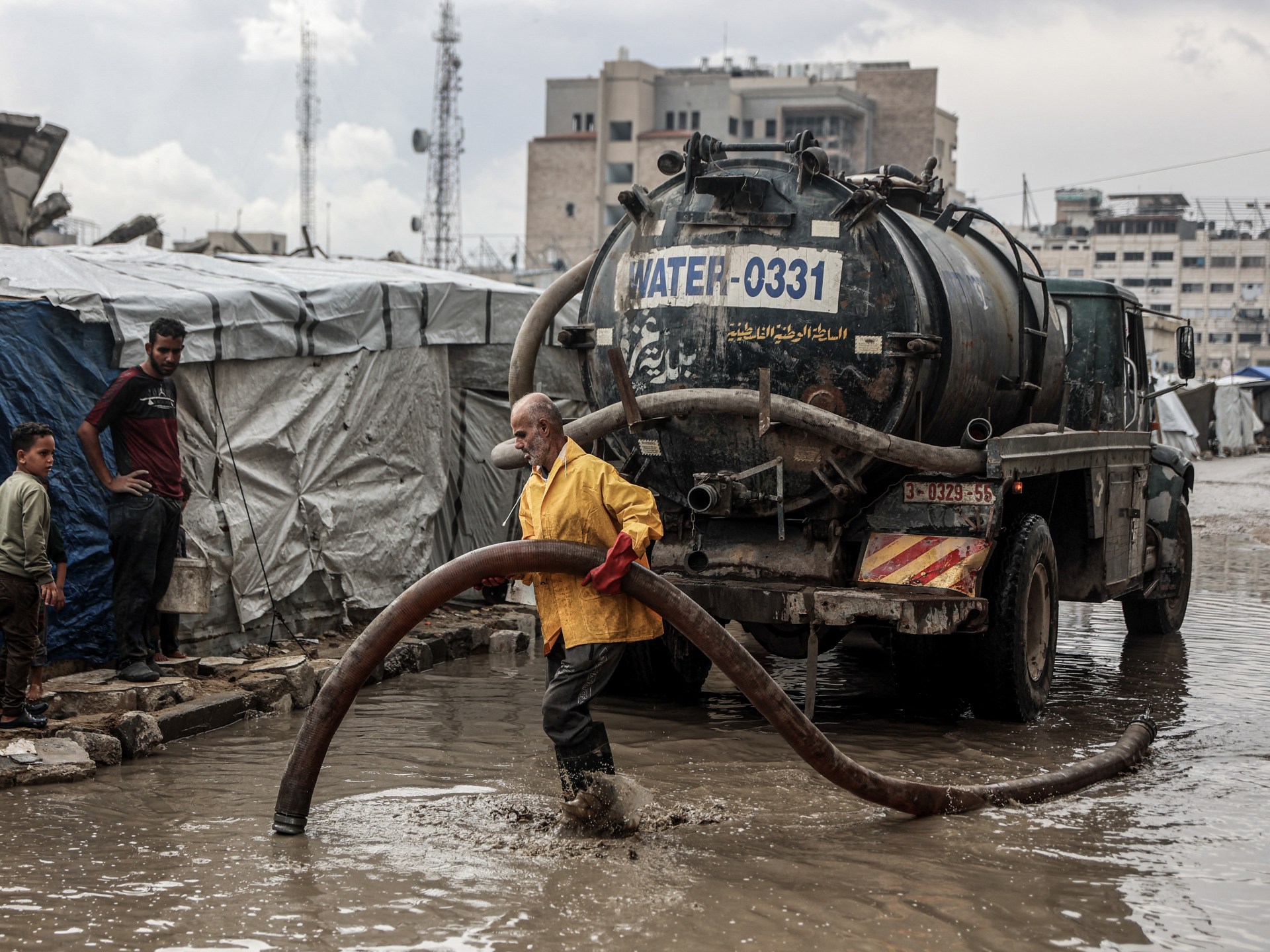 Displaced Palestinian families suffer as heavy rains flood Gaza tent camps  - Trinidad Tribune – Latest